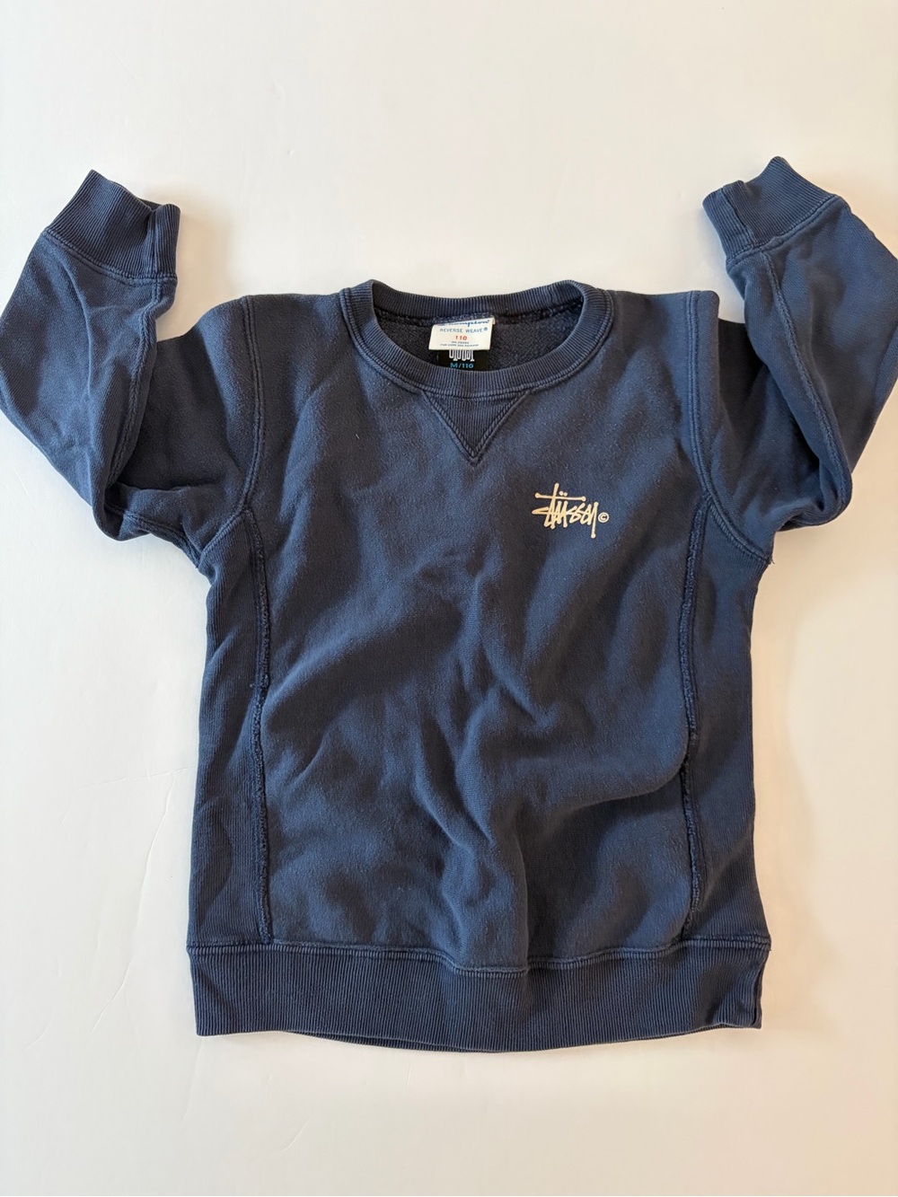 Rare VTG Champions Reverse Weave Collab Stussy Sweatshirt Kids 4-6T Made USA 90s